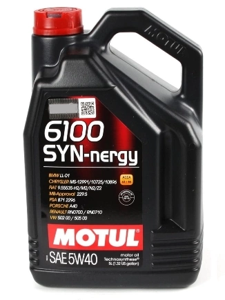 Масло моторное Motul 6100 Syn-Nergy 5W-40 синтетическое 5 л купить 5 384 ₽