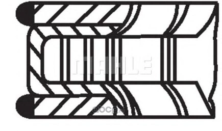 Кольца поршневые (комплект на 1 цилиндр) DACIA/NISSAN/RENAULT /D=79,5mm STD KNECHT/MAHLE купить 1 923 ₽