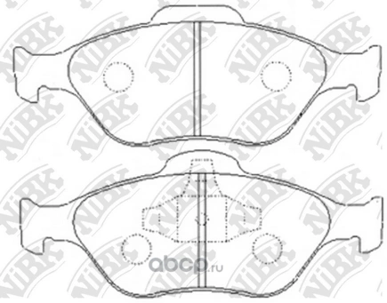 Колодки тормозные передние NIBK купить 3 420 ₽