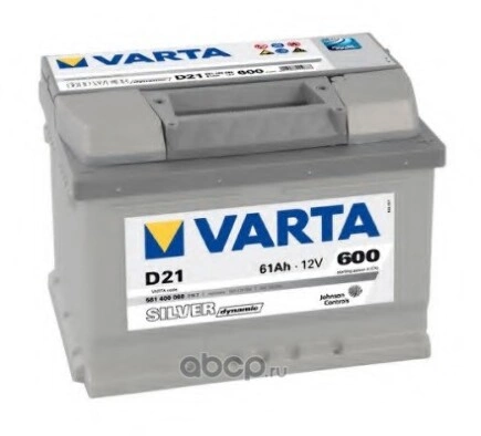 Аккумулятор VARTA Silver Dynamic 61 А/ч обратная R+ D21 242x175x175 EN600 А купить 16 001 ₽