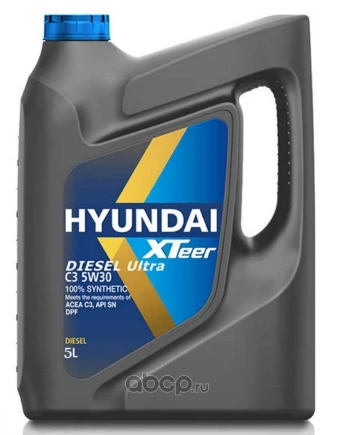 Масло моторное Hyundai Xteer Diesel Ultra C3 5W-30 синтетическое 5 л купить 3 720 ₽