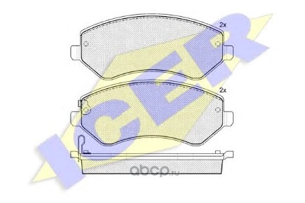 Колодки передние DODGE Caravan ICER купить 2 213 ₽