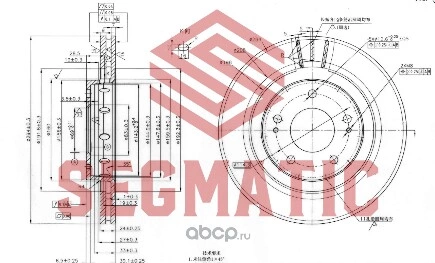 ДИСК ТОРМОЗНОЙ передний Citroen C-Crosser 07-; Mitsubishi Lancer 08-, Outlander I 03-06, Outlander SEGMATIC купить 1 829 ₽