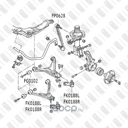 Тяга переднего стабилизатора L=R AD 80/90 87-94 FIXAR купить 699 ₽