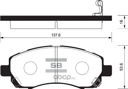 Колодки тормозные передние SANGSIN BRAKE купить 1 691 ₽