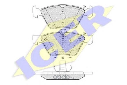 Колодки передние MB W210/211 ICER купить 2 606 ₽