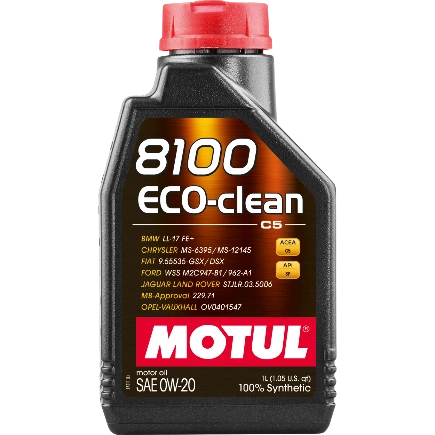 Масло моторное Motul 8100 Eco-clean 0W-20 синтетическое 1 л купить 1 792 ₽