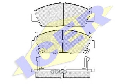 Колодки передние HONDA Accord ICER купить 1 669 ₽