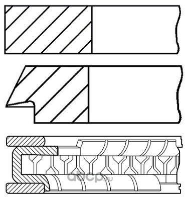 Кольца поршневые к-кт на 1 цилиндр купить 2 743 ₽