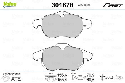 Колодки тормозные передние VALEO купить 3 505 ₽