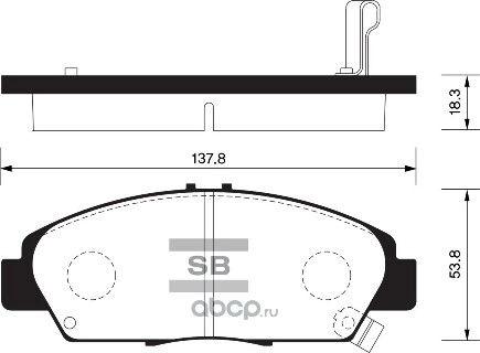 Колодки тормозные передние SANGSIN BRAKE купить 1 601 ₽