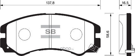 Колодки тормозные передние SANGSIN BRAKE купить 1 146 ₽