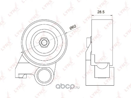 Натяжной ролик грм toyota land cruiser prado 90-150 3.0d 96 4 runner 3.0d 95-02 hiac LYNXauto купить 1 901 ₽