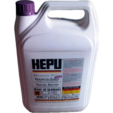 Антифриз HEPU Coolant G12 концентрат фиолетовый 5 л купить 3 035 ₽