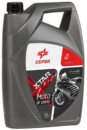 Масло моторное CEPSA XTAR MOTO 4T GP 10W-50 синтетика 4 л купить 3 978 ₽