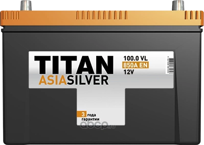 Аккумулятор TITAN ASIASILVER 100 А/ч Обратная R+ 304х175х221 EN850 A купить 13 889 ₽