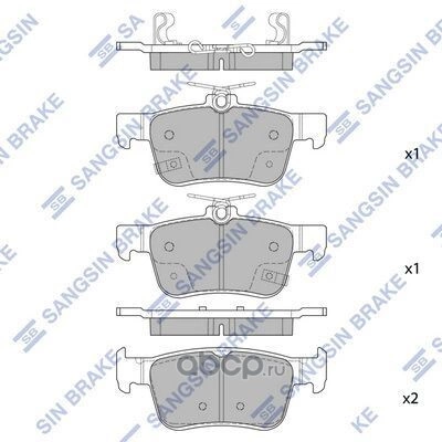 Колодки тормозные задние SP4127 купить 2 454 ₽