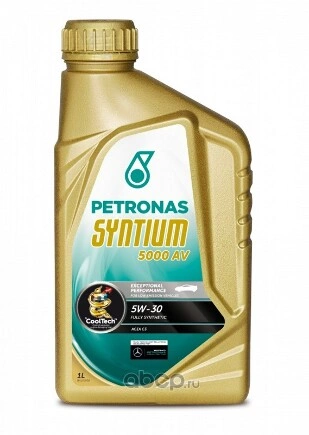 Масло моторное PETRONAS Syntium 5000 AV 5W-30 синтетическое 1 л 18131619 купить 1 363 ₽