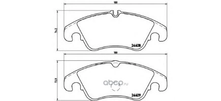 Колодки передние AD A4/A5/Q5 BREMBO купить 6 136 ₽