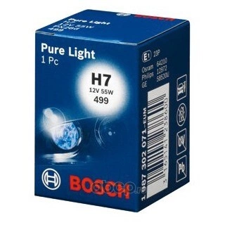 Лампа 12V H7 55W BOSCH Pure Light 1 шт. картон купить 371 ₽