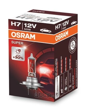 Лампа 12V H7 55W PX26d OSRAM SUPER 1 шт. картон купить 561 ₽