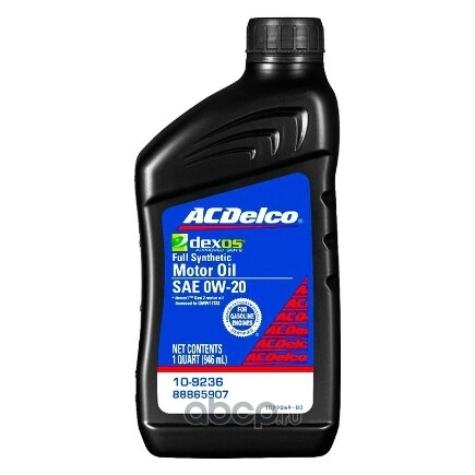 Масло моторное ACDelco Dexos 1 Gen2 0W-20 синтетическое 0.946 л купить 1 578 ₽