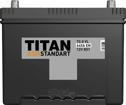 Аккумулятор TITAN ASIA 72 А/ч Обратная 175x175x175 EN620 А купить 9 420 ₽