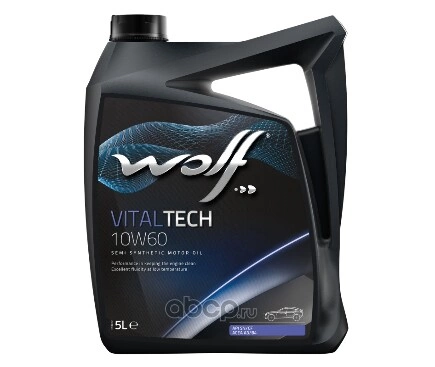 Масло моторное Wolf VITALTECH 10W-60 полусинтетика 5 л купить 4 934 ₽