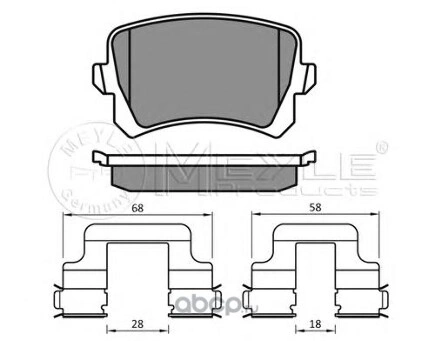 Колодки задние AD A3 A6 VW G4 G5 B5 B6 Tiguan MEYLE купить 2 952 ₽