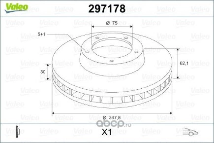 Диск тормозной передний BMW X5 E70/F15 / X6 E71/E72/F16 VALEO купить 6 695 ₽