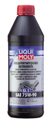 Масло трансмиссионное Liqui Moly Hochleistungs-Getriebeoil GL-5 75W90 синтетическое 1 л купить 2 600 ₽