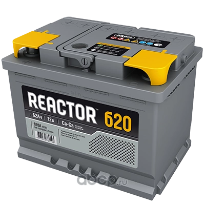 Аккумулятор REACTOR 62 А/ч обратная R+ 242x175x190 EN660 А купить 8 690 ₽