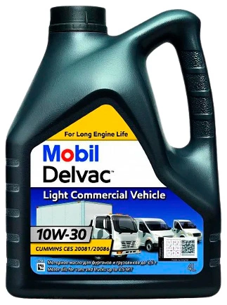 Масло моторное MOBIL Delvac Commercial Vehicle 10W-30 минеральное 4 л купить 2 513 ₽