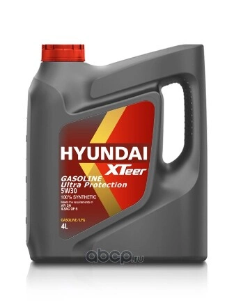 Масло моторное Hyundai Xteer Gasoline Ultra Protection 5W-30 4 л купить 2 421 ₽