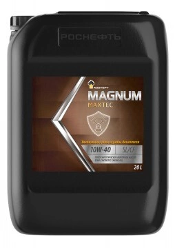 Масло моторное Rosneft Magnum Maxtec 10W-40 полусинтетическое 20 л купить 5 934 ₽