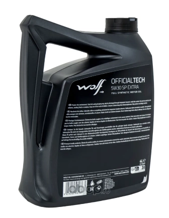 Масло моторное Wolf Oil OFFICIALTECH C3 SP EXTRA 5W-30 синтетическое 4 л купить 4 648 ₽