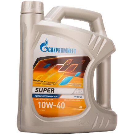 Масло моторное Gazpromneft Super 10W-40 полусинтетика 4 л купить 977 ₽