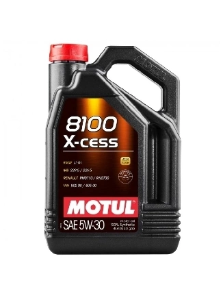 Масло моторное Motul 8100 X-cess A3/B3/B4 5W-30 синтетическое 4 л купить 5 087 ₽