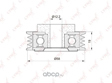 Ролик натяжной LYNXauto купить 2 198 ₽
