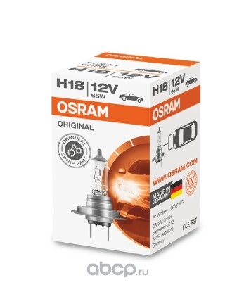 Лампа 12V H18 65W PY26D-1 OSRAM ORIGINAL LINE купить 821 ₽