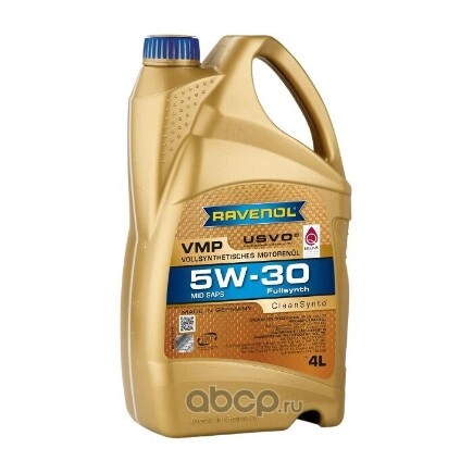 Масло моторное Ravenol VMP 5W-30 синтетика 4 л купить 9 045 ₽