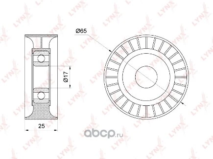 Ролик натяжного механизма приводной LYNXauto купить 1 484 ₽