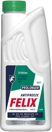 Антифриз Felix PROLONGER готовый -40C зеленый 1 кг купить 238 ₽