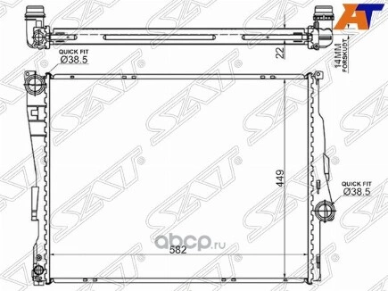 Радиатор BMW 3-SERIES E46 98-05 / BMW Z4 E85 98- SAT купить 3 678 ₽