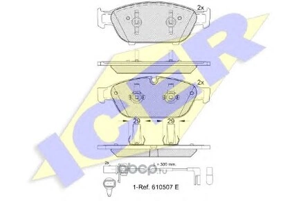 Колодки передние AUDI A8 ICER купить 5 500 ₽