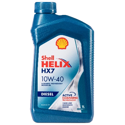 Масло моторное SHELL Helix Diesel HX7 10W-40 полусинтетическое 1 л купить 815 ₽