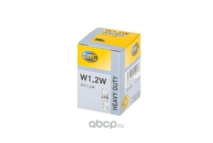 Лампа 24V W1,2W 1,2W W2x4,6d HELLA 1 шт. картон купить 31 ₽