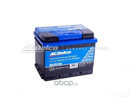 Аккумулятор ACDelco 60 А/ч обратная R+ 242x175x190 EN670 А купить 12 355 ₽