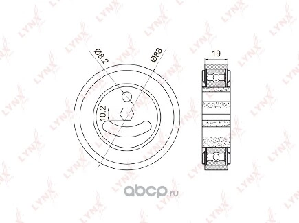 Натяжной ролик / Приводной LYNXauto купить 2 481 ₽