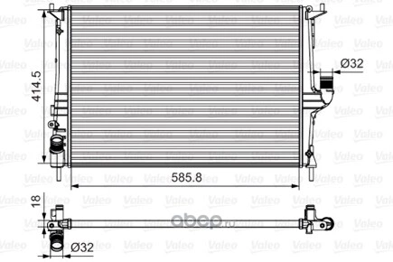 Радиатор основной VALEO купить 6 458 ₽